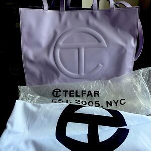 Large lavender Telfar tote